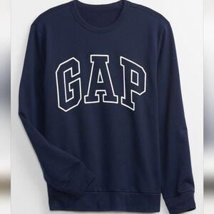 Gap Men's logo sweatshirt, navy with white Gap logo, L